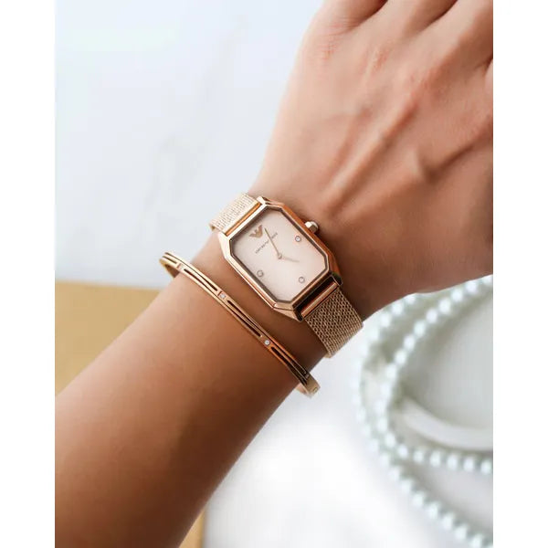 Emporio Armani Gioia AR11347 női karóra, rozéarany acél, 24 mm