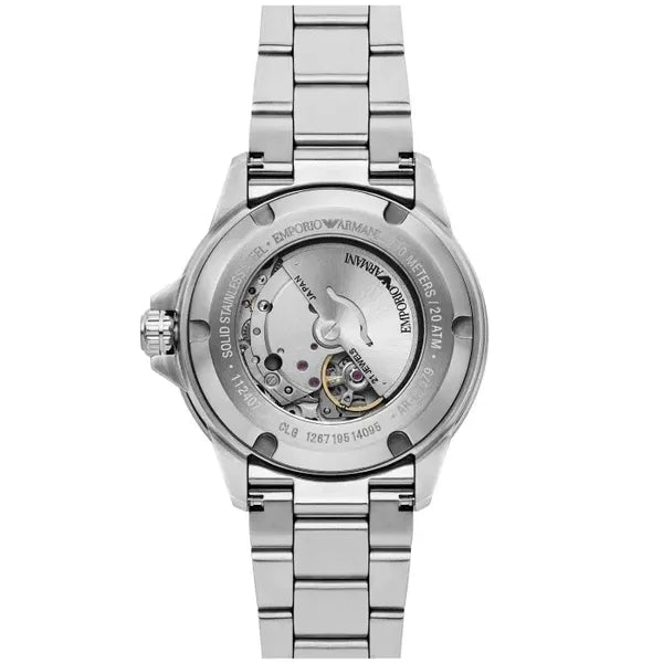 Emporio Armani Sea Explorer automata férfi búváróra 42 mm, acél, kék