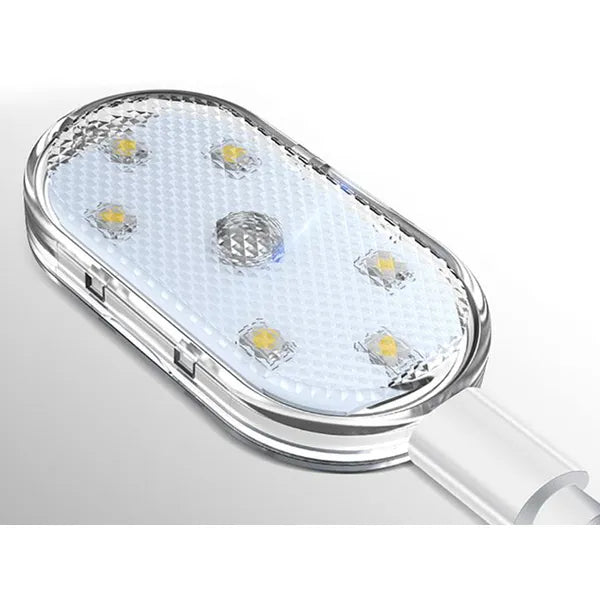 6 LED RGB akkumulátoros autóbelső hangulatfény, vezeték nélküli, mágneses