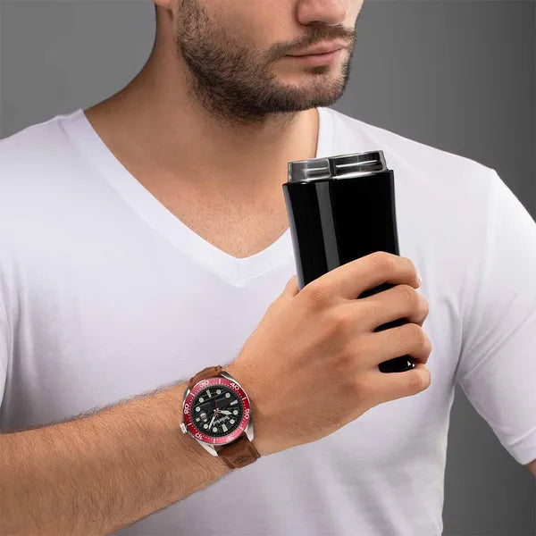Timberland TDWGB2230602 férfi karóra, 46 mm, barna bőrszíj, WR50