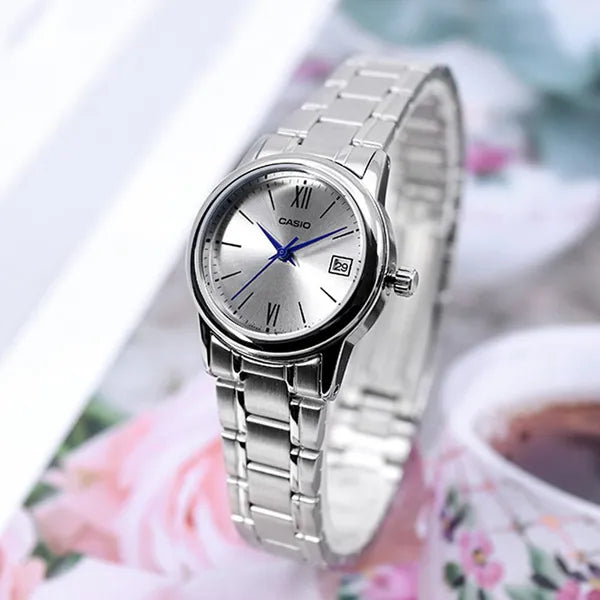 Casio női karóra LTP-V002D-7B3UDF ezüst, 25 mm, rozsdamentes acél