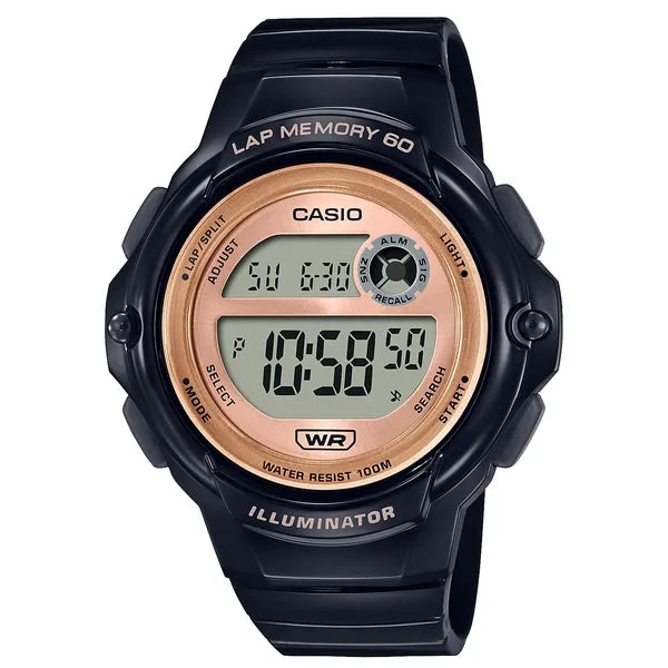 Casio LWS-1200H-1AVDF női sport digitális karóra, WR100, fekete