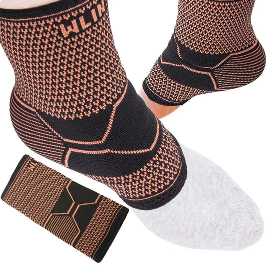 Rugalmas bokastabilizáló pánt, fekete-narancs, 22-24 cm