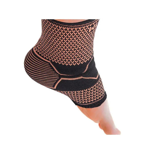 Rugalmas bokastabilizáló pánt, fekete-narancs, 22-24 cm