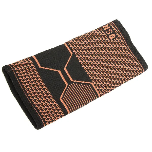 Rugalmas bokastabilizáló pánt, fekete-narancs, 22-24 cm