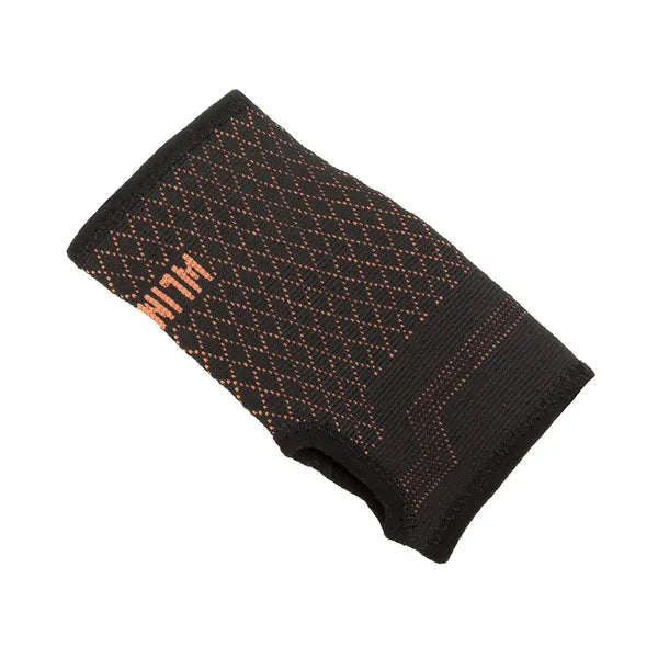 Rugalmas csukló- és kézstabilizáló bandázs, fekete/narancs, 19-22 cm
