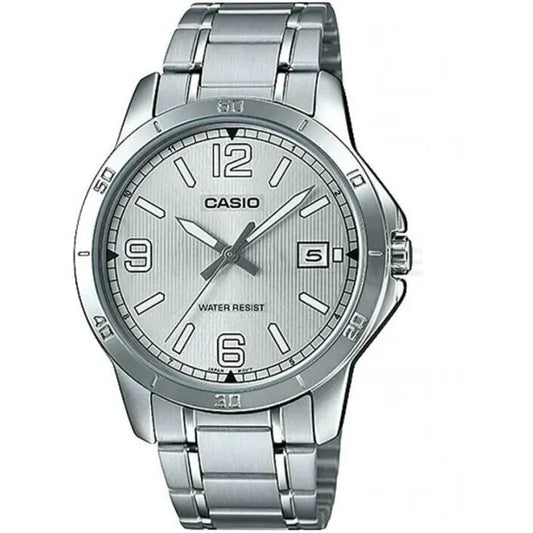 Casio MTP-V004D-7B2 férfi karóra ezüst nemesacél, dátum, WR30