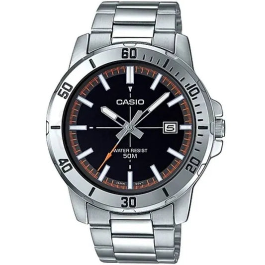 Casio MTP-VD01D-1E2VUDF férfi karóra, rozsdamentes acél, fekete számlap, WR50