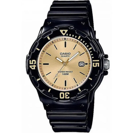 Casio LRW-200H-9EVDF női karóra, fekete gumi szíj, WR100 vízálló, dátum