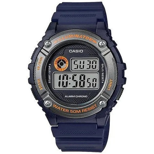Casio W-216H-2BVDF férfi digitális sportóra, WR50, 42 mm, sötétkék