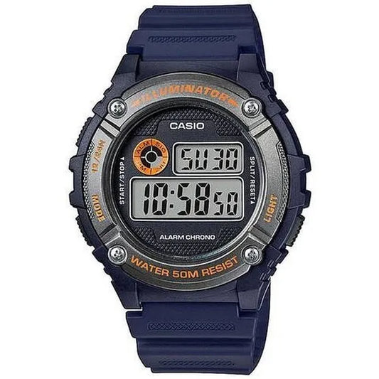 Casio W-216H-2BVDF férfi digitális sportóra, WR50, 42 mm, sötétkék