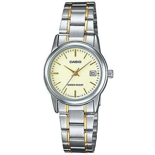 Casio LTP-V002SG-9A női karóra, nemesacél ezüst/arany, 31 mm, dátum
