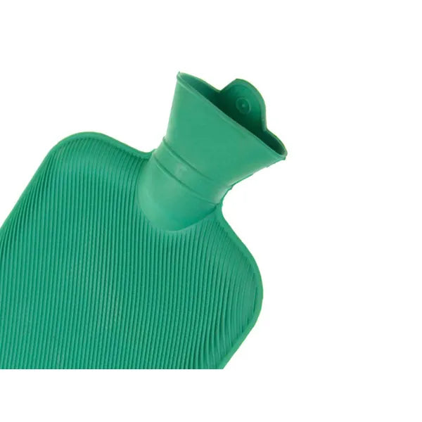2 l zöld melegvizes palack vastag gumiból, szivárgásmentes 34×19 cm