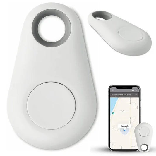 Bluetooth kulcskereső okos kulcstartó, fehér, iOS/Android, 25 m