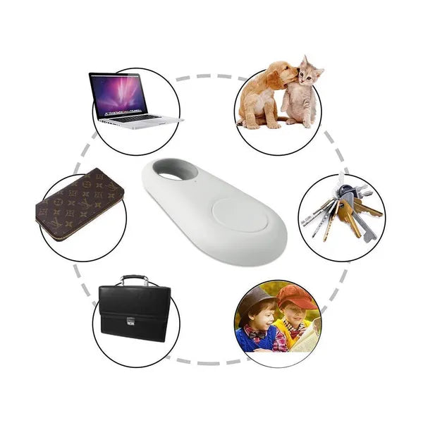 Bluetooth kulcskereső okos kulcstartó, fehér, iOS/Android, 25 m
