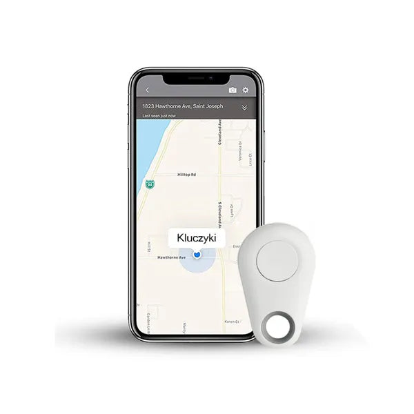 Bluetooth kulcskereső okos kulcstartó, fehér, iOS/Android, 25 m