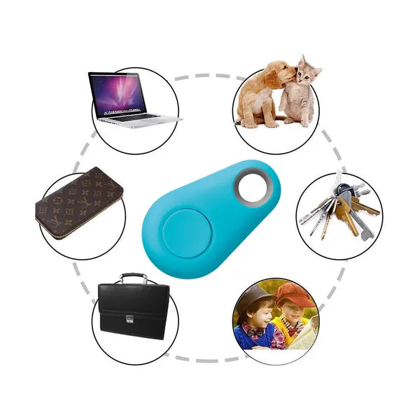 Bluetooth kulcskereső kulcstartó, telefonkereső, 25 m, iOS/Android, kék