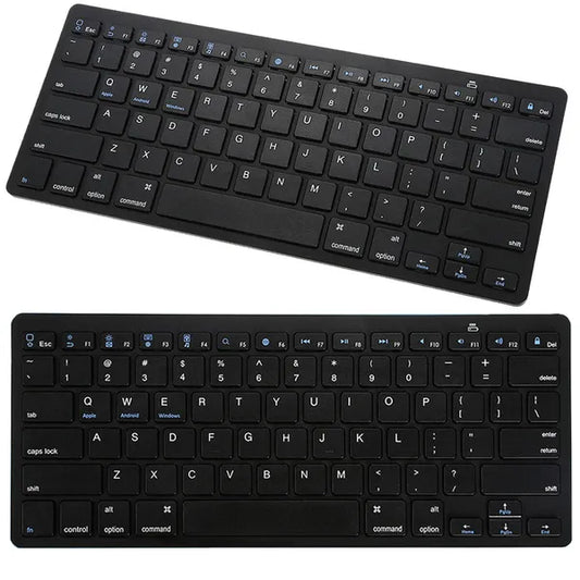 Vezeték nélküli Bluetooth mini billentyűzet, 78 lapos gomb, PC/iPad/Mac, fekete
