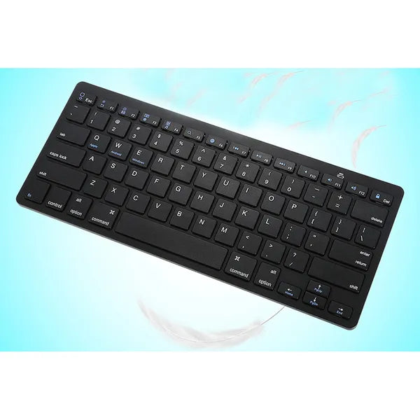 Vezeték nélküli Bluetooth mini billentyűzet, 78 lapos gomb, PC/iPad/Mac, fekete