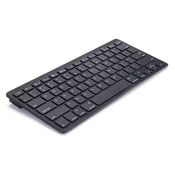 Vezeték nélküli Bluetooth mini billentyűzet, 78 lapos gomb, PC/iPad/Mac, fekete