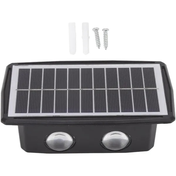 Napelemes LED homlokzati falilámpa IP65, szürkület-érzékelő, multicolor