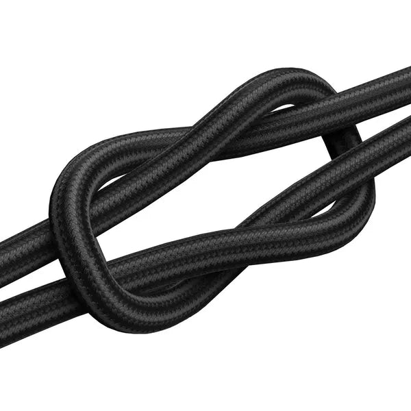 3 az 1-ben fonott USB-kábel (Lightning, USB-C, micro USB) 1,2 m, fekete