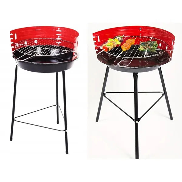 Hordozható kerti gömbgrill faszénbriketthez 32 cm állítható rostéllyal