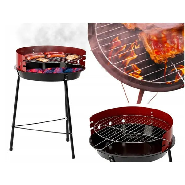 Hordozható kerti gömbgrill faszénbriketthez 32 cm állítható rostéllyal