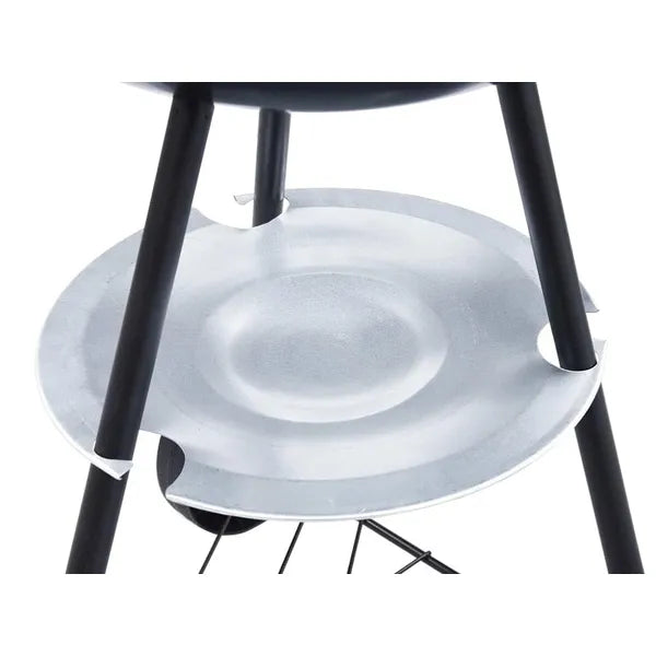 Faszén kerti gömbgrill 40 cm, zárható fedél, kerekeken, hordozható