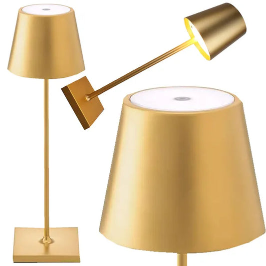 Érintésvezérlésű, 3 fokozatú akkumulátoros LED asztali éjjeli lámpa USB-vel