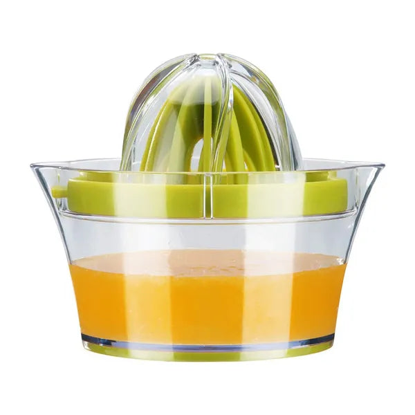 Kézi zöld citrusprés reszelővel, 400 ml műanyag tartállyal
