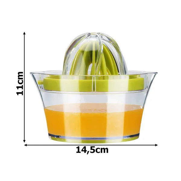 Kézi zöld citrusprés reszelővel, 400 ml műanyag tartállyal