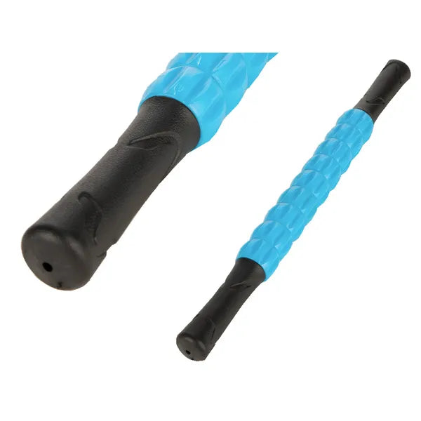 360° masszázs henger 9 görgővel, hát- és testmasszírozó, 42 cm, kék