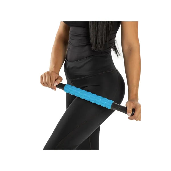 360° masszázs henger 9 görgővel, hát- és testmasszírozó, 42 cm, kék