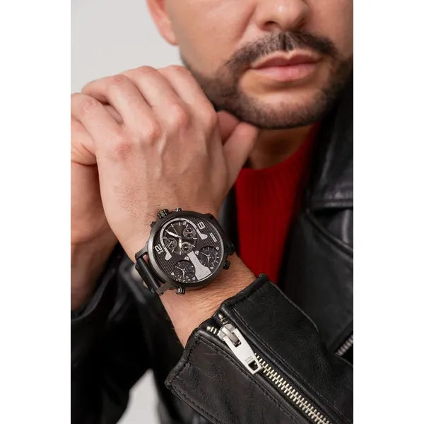 Férfi karóra Paul Lorens PL11706A2-1A5 fekete kronográf 52 mm