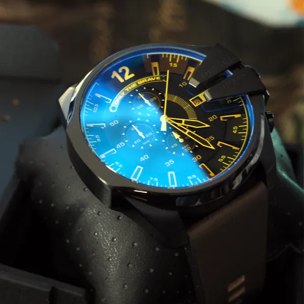 Diesel DZ4401 férfi karóra, 51 mm, barna bőrszíj, WR100