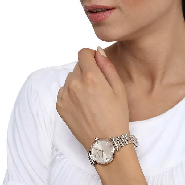 Emporio Armani Gianni T-Bar AR11059 rozéarany női nemesacél kvarc karóra 32mm