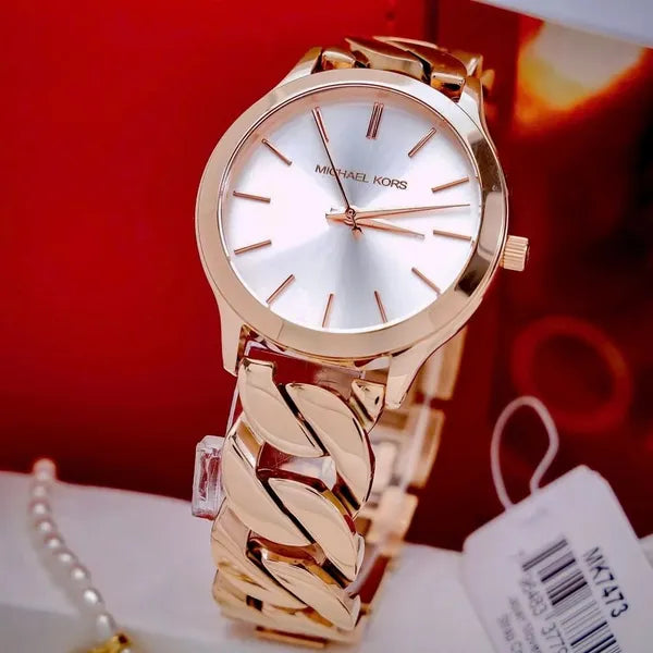 Michael Kors Slim Runway MK7473 női karóra, rózsaarany 38 mm, díszdoboz