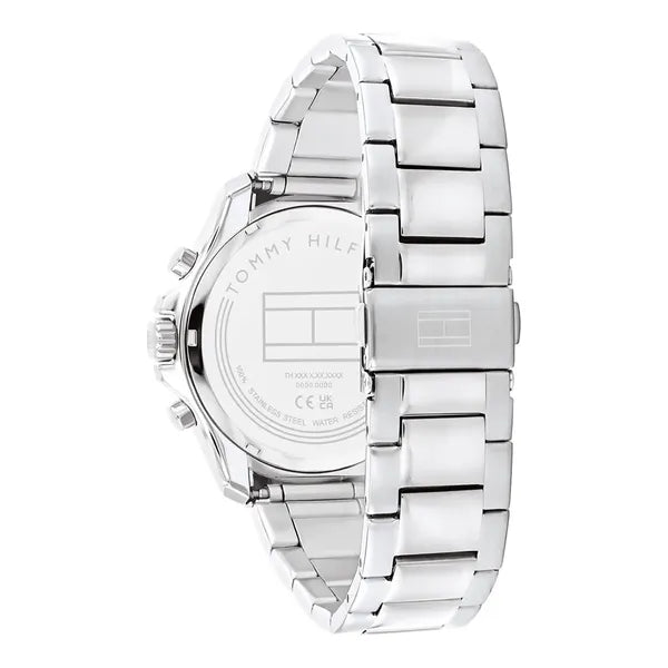 Tommy Hilfiger Jordan férfi karóra, acélszíj, kék számlap, 47 mm