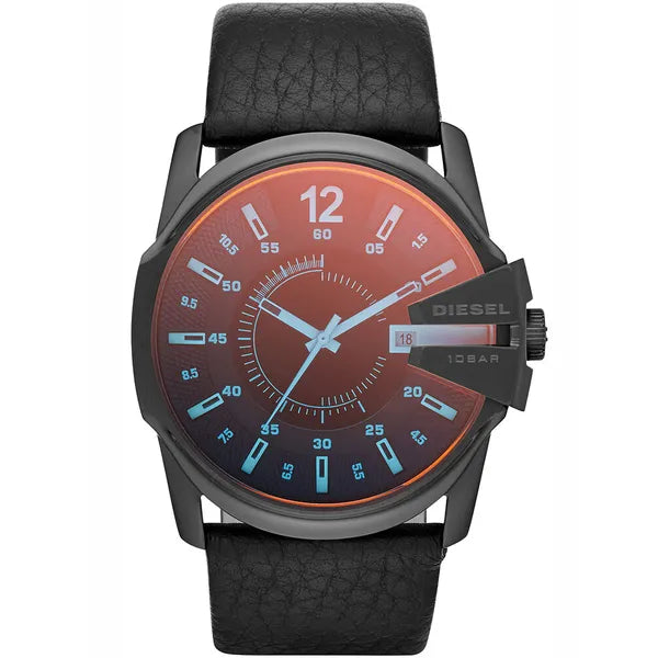 Diesel DZ1657 Mega Chief férfi karóra, chronográf, 45 mm, bőr szíj