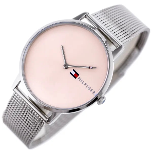 Tommy Hilfiger Alex női karóra, 41 mm, ezüst szíj, rózsaarany számlap