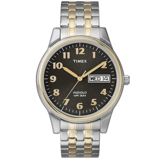 Timex Charles Two-Tone férfi karóra, nemesacél, fekete számlap, 35 mm