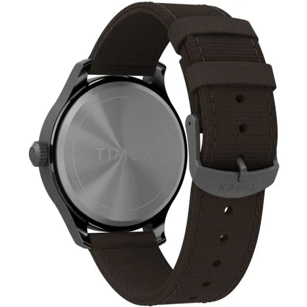 Timex Expedition férfi kronográf karóra, barna szövet szíj, szürke számlap
