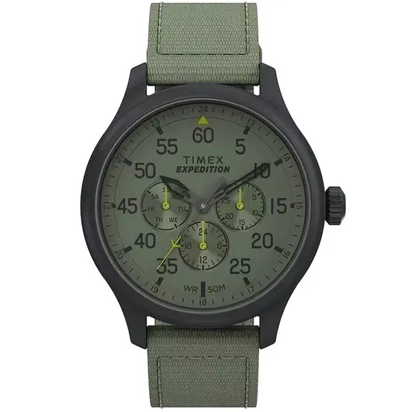 Timex Expedition Field férfi karóra, zöld NATO szíj, kronográf, WR50, 43 mm