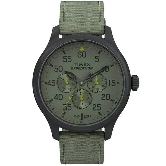 Timex Expedition Field férfi karóra, zöld NATO szíj, kronográf, WR50, 43 mm