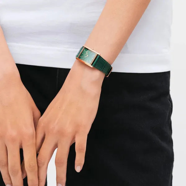 Daniel Wellington Bound Crocodile női karóra zöld bőrszíjjal, 22 mm