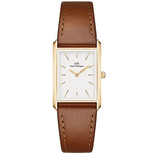 Daniel Wellington Bound Durham női karóra, 20 mm aranytok, barna bőr