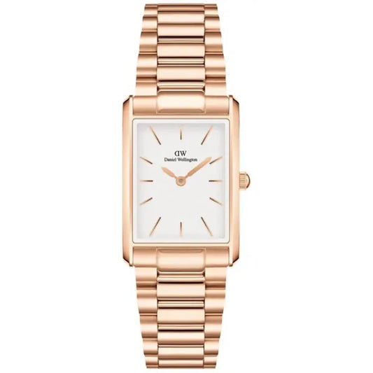 Daniel Wellington női téglalap karóra, rózsaarany acél, kvarc, 22 mm
