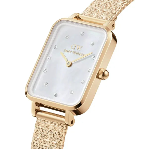 Daniel Wellington Quadro Lumine női karóra, 20 mm, arany nemesacél, gyöngyház
