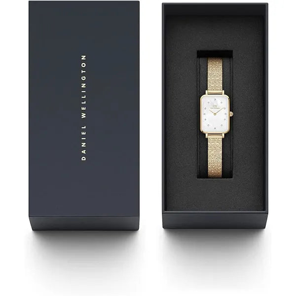 Daniel Wellington Quadro Lumine női karóra, 20 mm, arany nemesacél, gyöngyház
